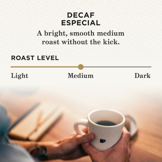 Peet's Coffee, Medium Roast Decaffeinated Coffee K-Cup Pods for Keurig Brewers - Decaf Especial 60 Count (6 Boxes of 10 K-Cup Pods) Packaging May Vary (Pack of 2)