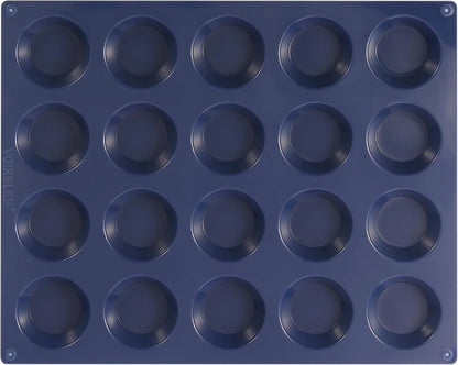 Silicone Tart Mold for Baking, Mini Tart Pan, 2 Inch Mini Pie Pans for Mince Pie, Fruit Pie, Blue (1, 2 INCH)