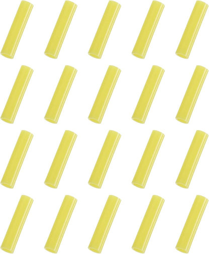uxcell 20Pcs Silicone Straw Tips, Metal Straw Covers, Soft Reusable Straws Tips Fit for 6mm/0.24" OD Stainless Steel Straws (Yellow)