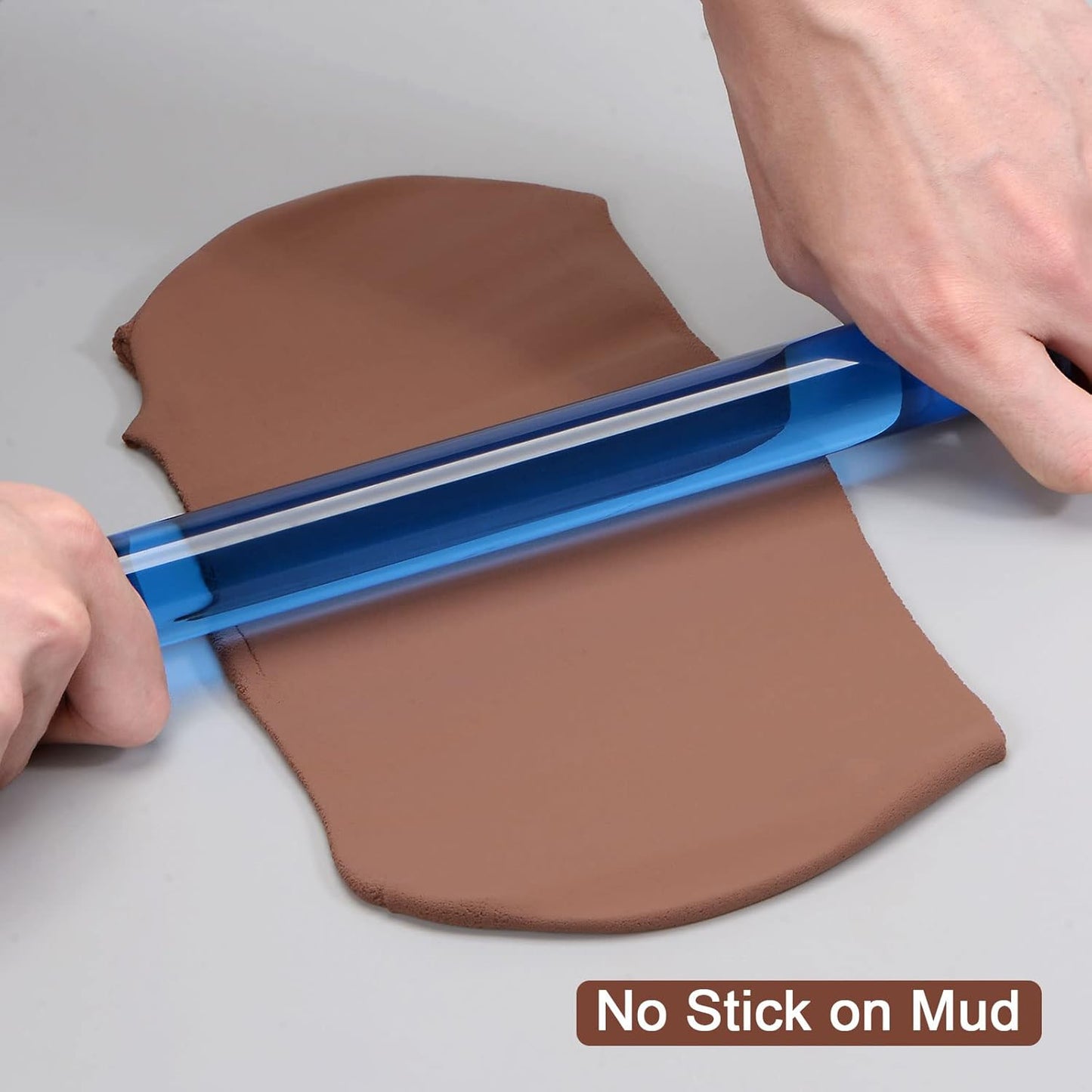 HARFINGTON Acrylic Clay Roller 9 Inch x 1 Inch Solid Non-Stick Plastic Round Tube Roller Polymer Clay Rod Fondant Rolling Pin for Shaping, Sculpting, Modeling DIY Crafts, Green