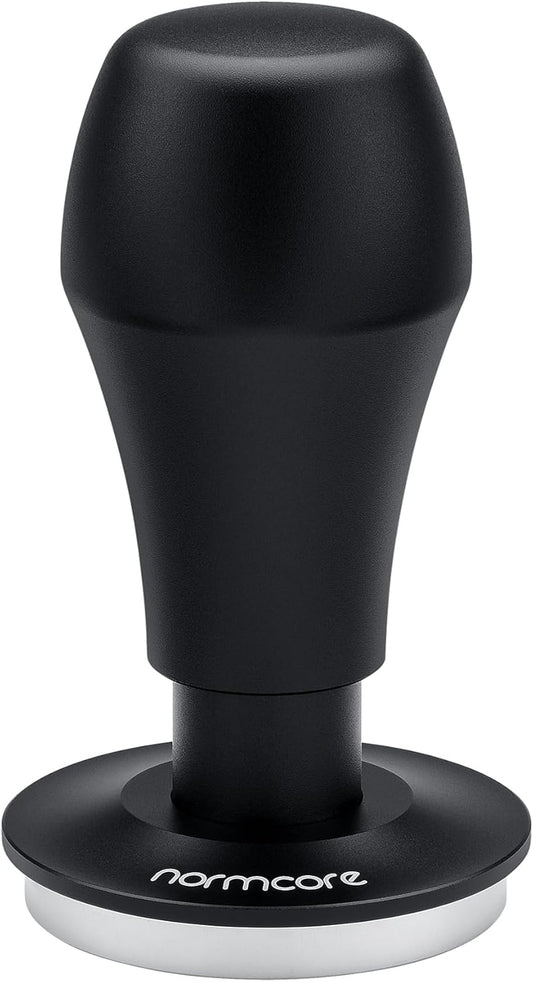 Normcore 51.5mm Coffee Tamper V4.1 with Click Sound Feedback, Spring Loaded Tamper With Stainless Steel Flat Base, Compatible with La Pavoni lever machine, Black
