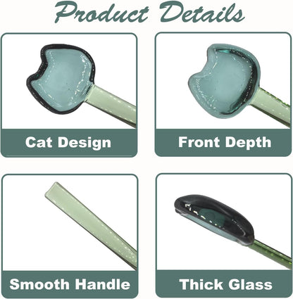 5 Pieces Coffee Spoons, Glass Coffee Stirring Spoon, Espresso Stirring Spoon, Coffee Teaspoons, 6inch Coffee Stirrers for Tea Cocktail Milkshake Cold Drink Home Bar Party