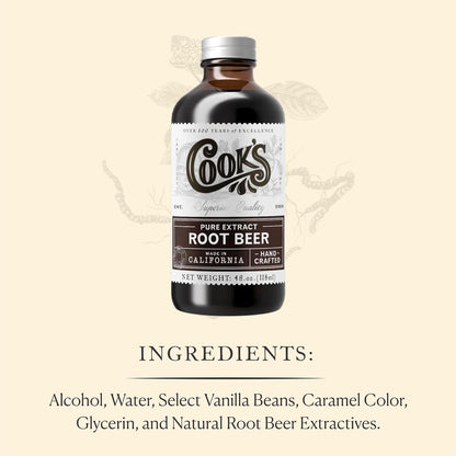 Cook's, Root Beer Extract Flavoring, For Root Beer Making and Baking, 4 Ounce