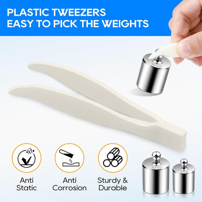 UCEC Calibration Weight Set 1000g for Digital Scale with Case and Tweezers, Gram Scale-M2 Class 10g 20g 20g 50g 100g 100g 200g 500g