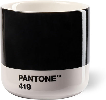 Copenhagen Design Pantone Macchiato Cup - Coffee, Latte, Macchiato Mug - 3.34oz/100ml, Black 419