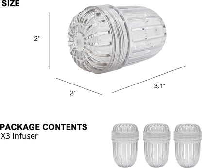 3PCS Fruit Infuser Insert for Wide Mouth Water Bottles,Compatible with Stanley,Hydro Flask, Iron Flask, Takeya, ThermoFlask