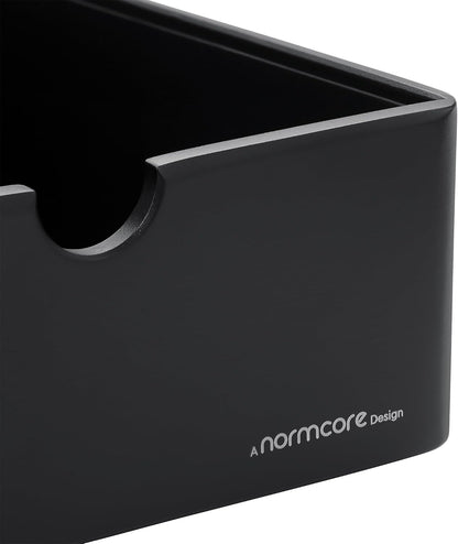 Normcore Compact Espresso Knock Box, Metal Coffee Knock Box, Heavy-Duty Knockbox, Anodized Aluminum, Espresso Accessories for Coffee Grounds, Black