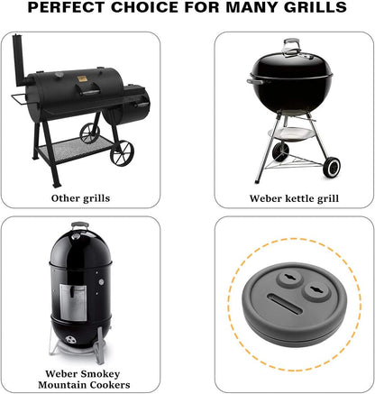 5 Pack Meat Thermometer Probe Grommet for Grills, Compatible with Weber 85037 Smokey Mountain Cookers, and Other Grill DIY Probes Port, Replacement Accessories