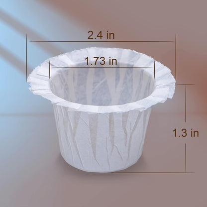 200 Count Disposable Coffee Paper Filters with 2 Pack Reusable K Cups Filters,Compatible with Keurig Brewers Single Serve 1.0 and 2.0