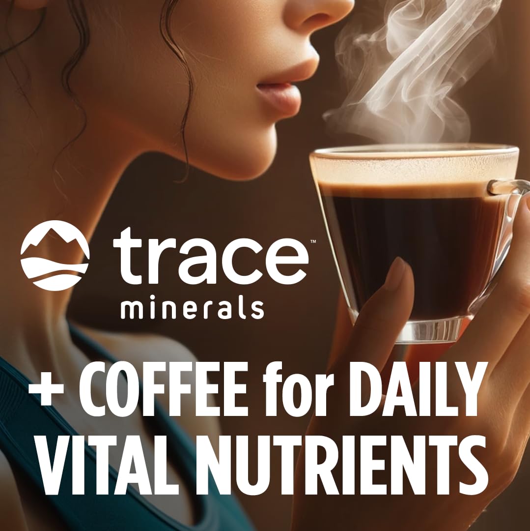 VitaCup Mineral Coffee with Trace Minerals, Hydrate, Replenish & Restore w/All Natural Sea Minerals, Electrolytes, Organic, Single Origin, Medium Dark Roast, Ground Coffee, 6 Bags 10oz Each