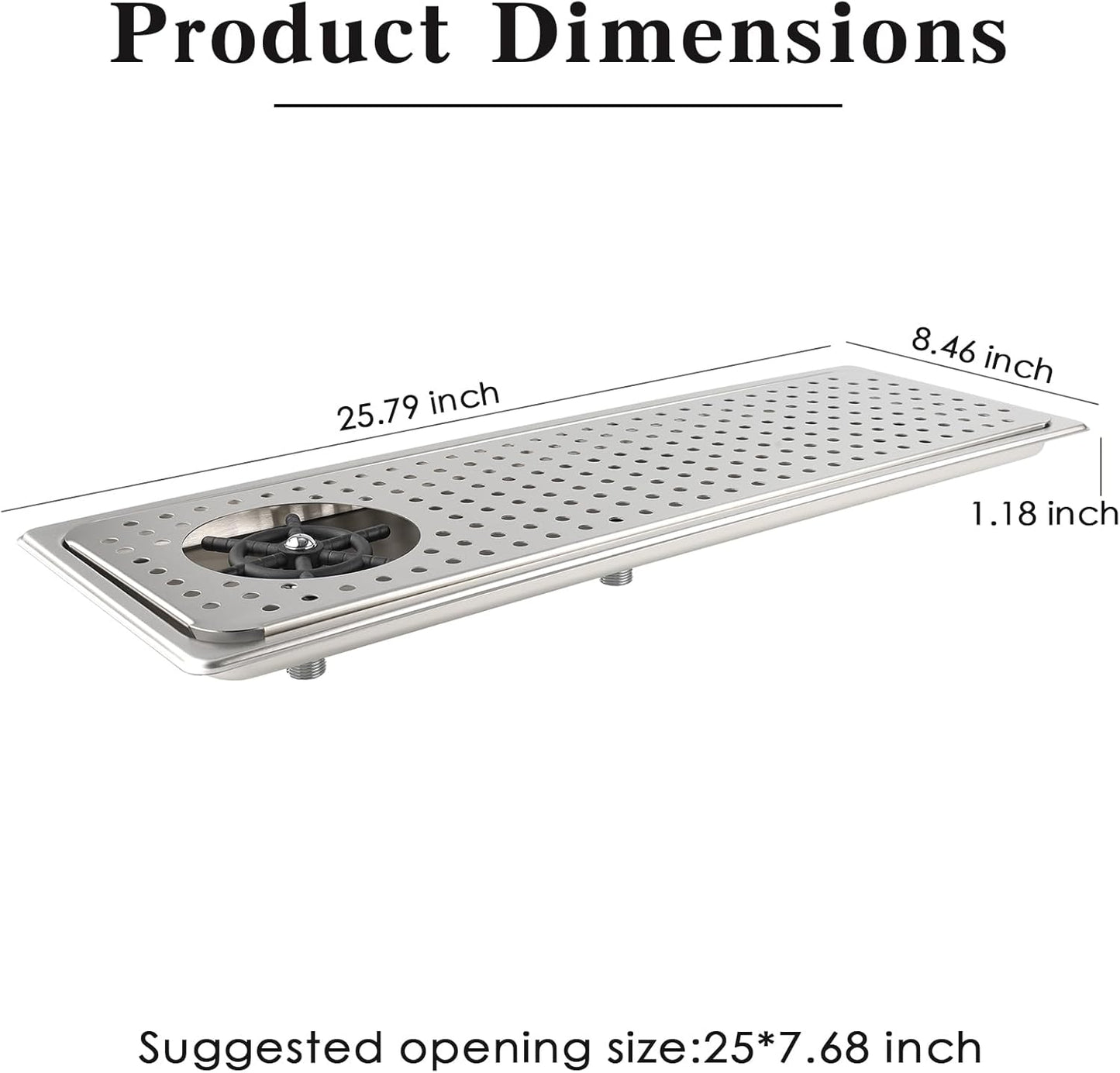 Pitcher Washer, Espresso Washer, Drainage and Drip Tray Stainless Steel Bar Glass Washer is The Sink, and The Cup Spray Washer is The Home Kitchen Hotel Cafe Restaurant (KF28-Silver)
