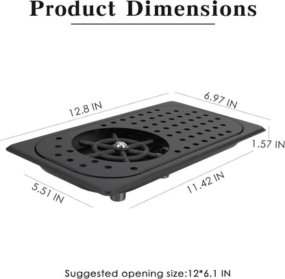 Pitcher Washer, Espresso Washer, Drainage and Drip Tray Stainless Steel Bar Glass Washer is The Sink, and The Cup Spray Washer is The Home Kitchen Hotel Cafe Restaurant (Black)