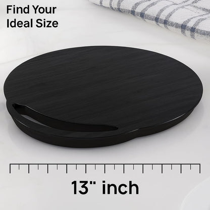 Ibyx Elegant Round Sliding Tray for Your Pressure Cooker, Air Fryer & Heavy Kitchen Appliances - Sturdy, Slides Easily from Under The Cabinet (Black, 13”)
