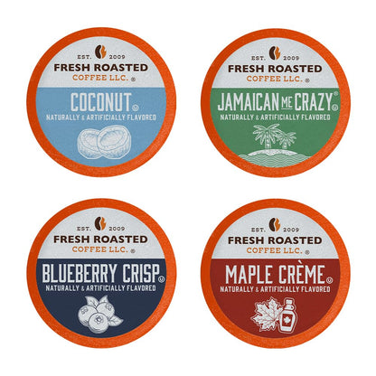 Fresh Roasted Coffee, Fun Flavors, Flavored Coffee Pod Variety Pack, K-Cup Compatible, 48 Count