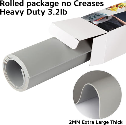 Silicone Mat Heat Resistant Mats for Countertop, Multipurpose Large Silicone Mats for Crafts Kitchen Workbench Size 36x24 inches Thick 2mm,Rolled Package,Grey