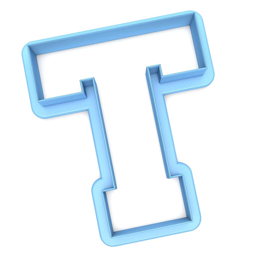 Sweet Prints Inc Varsity Letter T Cookie Cutter - Dishwasher Safe (S/M: 3.5")