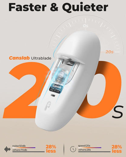 Ultrablade - USB Rechargeable Electric Can Openers for Senior with Arthritis- Automatic Kitchen Can Opener for Any Size Can, Smooth Edge, Small Handsfree One Touch Opener, Wall Mounted,White