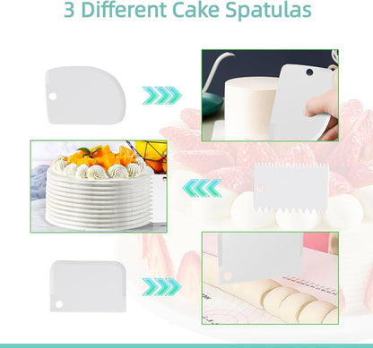 Cake Turntable 12 Inch, Uten Cake Stands, Glass Cake Decorating Display Stand, 33pcs Cake Decorating Set, Straight & Offset Spatula, Cream Scraper etc. Baking Tools & Accessories
