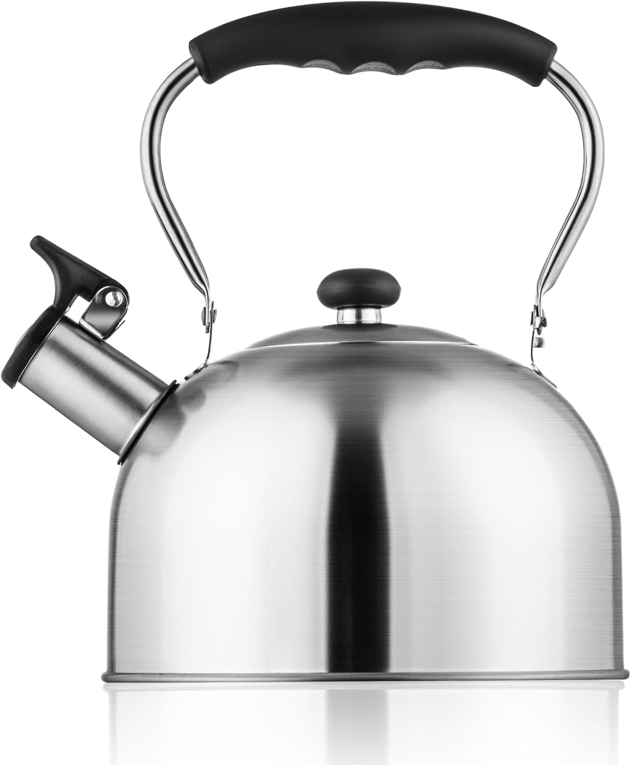 Tea Kettle – 2.64 Quart Stovetop Teapot, Stainless Steel Water Kettle for Camping & Kitchen, Foldable Handle, Gooseneck Spout – Perfect for Coffee & Tea