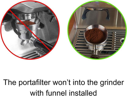 54mm Espresso Dosing Funnel LANLYSEN Magnetic Coffee Dosing Ring Stainless Steel Espresso dosing Funnel Espresso Dosing Ring with 8 Magnets Compatible with All 54mm Portafilter
