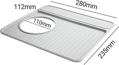 Tamping Mat for Breville 870/880, Espresso Tamper Mat for Barista Touch/Express, Silicone Prevent Scratching, Top Mat for Breville Espresso Machine Accessories, Waterproof Heat Resistant(Grey)