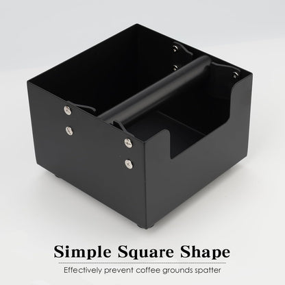 Espresso Knock Box, Stainless Steel Coffee Bag Container, With Steel Bracket And Noise Reducing Rubber Ring (M)