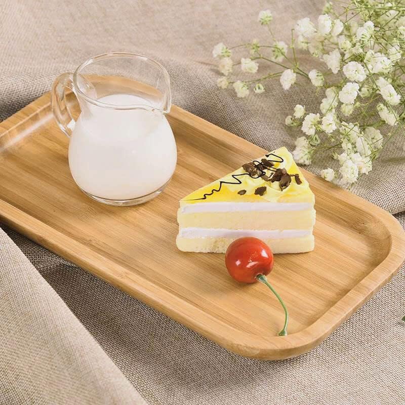 Bamboo Vanity Tray, Bathroom Counter Tray, Toilet Tank Top Tray for Organizing and Decor Display, 9.8 x 5.5 x 0.8 inch