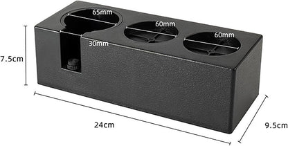 Espresso Tamping Station, ABS Plastic Black Portafilter Holder Espresso Coffee Equipment for Bar Home Office,Fit for 51mm 53mm(Accessories not Included)