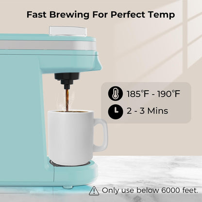 CHULUX Mini Coffee Maker for K Capsule, Single Serve Coffee Maker for One Cup Americano, Lightweight Pod Coffee Machine, Aqua
