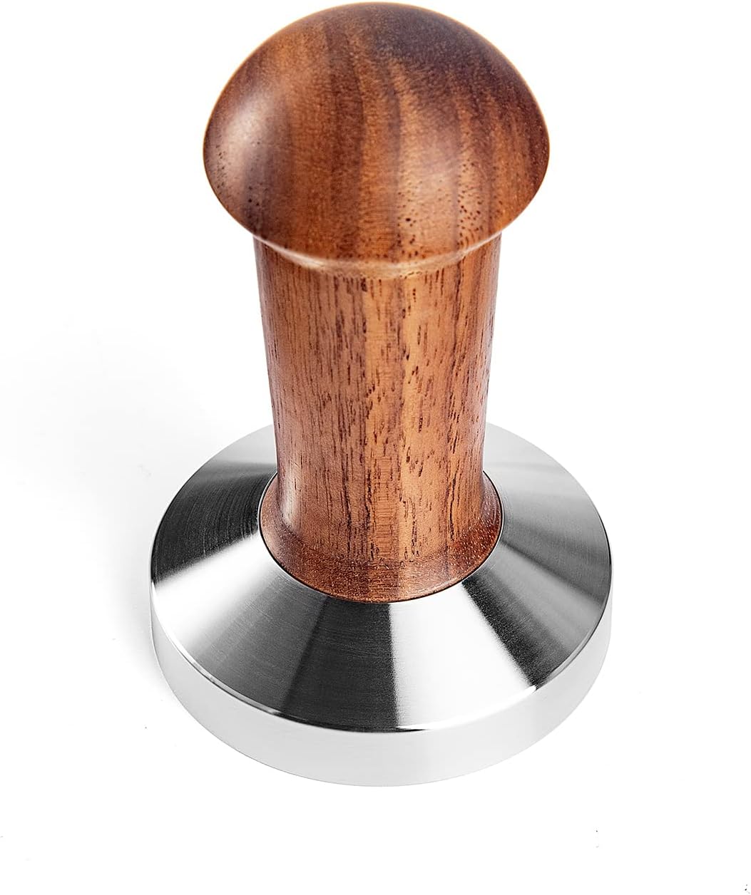 MOJAE 51mm Espresso Tamper, Coffee Tamper, Espresso Press Tool with 304 Stainless Steel Flat Base and Wooden Handle for Barista Espresso Machines, Fits for 51mm Portafilter