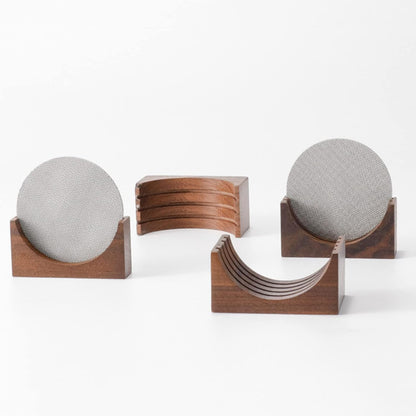 Espresso-Puck Screen Walnut-Stand Coffee Reusable Filter For Espresso-Portafilter Holder Wooden-Stand For 51/53/58mm Coffee Portafilter Stand