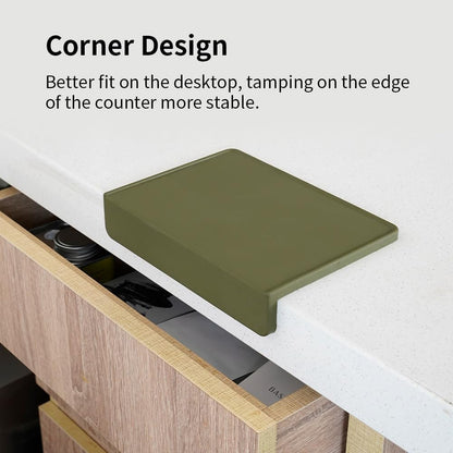 watchget Espresso Tamping Mat, Coffee Tamper Mat, Olive Silicone Food Grade Pad, 8Inch X 6Inch Coffee Tamp Station, Espresso Accessory, Waterproof and Heat Resistant