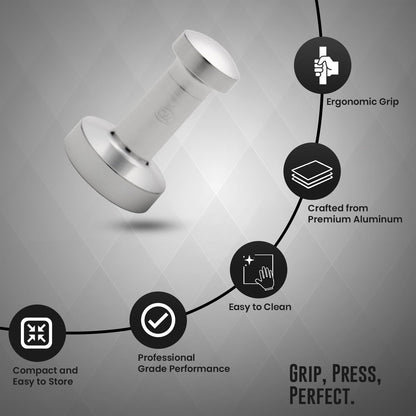 Rattleware Premium Aluminum Espresso Tamper (53 mm) - Ideal for Baristas & Coffee Lovers - Sleek Material & Design - Ultimate Tamping Precision & Consistency