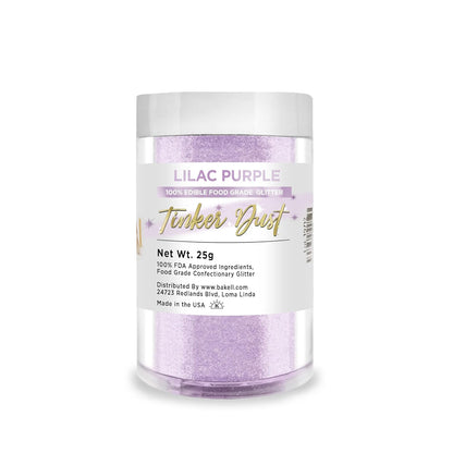 BAKELL Lilac Purple Edible Glitter, 25 Grams | TINKER DUST Edible Glitter | KOSHER Certified | 100% Edible Glitter | Cakes, Cupcakes, Cake Pops, Drinks, Dessert Vegan Glitter & Dusts (25g, Lilac Purple)
