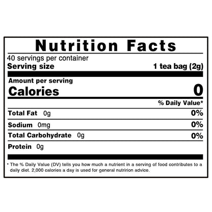 TEARELAE - Ginseng Tea, 40 Count - Pure Ginseng Root Tea Bags - Smooth Flavor - Boost Energy and Focus - Non-GMO - Caffeine-Free