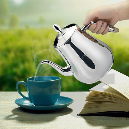 SANQIAHOME Stainless Steel Teapot with Infuser Silver 58Oz