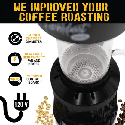 SR800 Coffee Roaster – Roast Coffee at Home – Variable Heat and Fan Control – Digital Display – Roasts 6–8 oz (170–226g) Per Batch – Easy to Use – Fast Roast Time