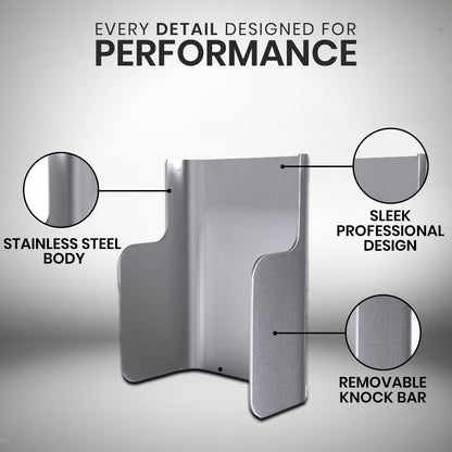 Rattleware Stainless Steel Espresso Knock Box Splash Guard for Home, Cafe, Restaurant, Hotel - Coffee Splash Guard Accessory for Baristas, Dishwasher Safe, Home Espresso Stations