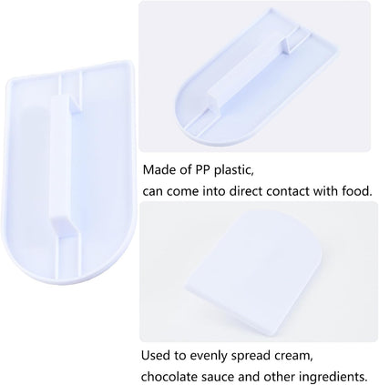 2 PCS Fondant Smoothing,Cake Decoration Icing Smoother, Paddle Fondant Polisher Finisher Sugarcraft Cups,fondant paddle,White,14.5 x 8 cm/5.7" x 3.1"