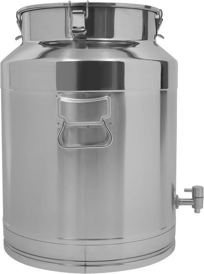 Thickened Stainless Steel Milk Can Large Liquid Container Storage,Stainless Steel Milk Bucket With Faucet, Sealing Lid and Carry Handle,for Wine, Oil Storage Transport (64L/16.90Gal)