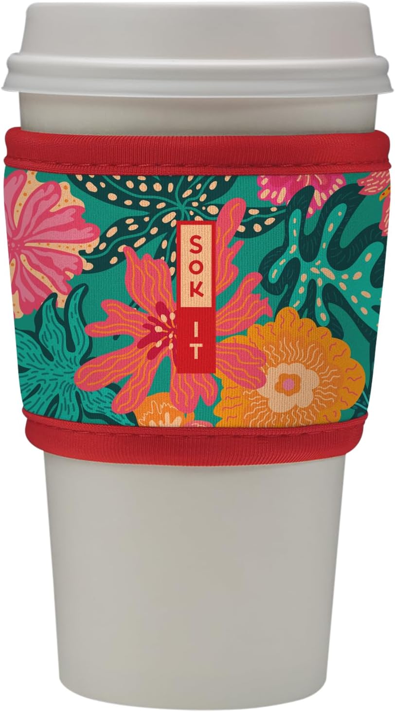 Sok It HotSok Coffee & Tea Reusable Insulated Neoprene Cup Sleeve (Tropic Like It's Hot)