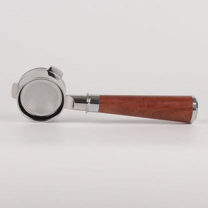 Bottomless Portafilter 54mm Compatible for Breville Barista Express, Pro, Touch, and Impress | Wooden Handle