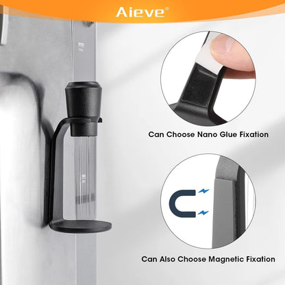 Aieve WDT Tool Espresso, Distribution Tool Espresso Accessories, 10 Needle Coffee Stirrer with Stand for Barista (Ease of Use in 2 Ways Installtion)