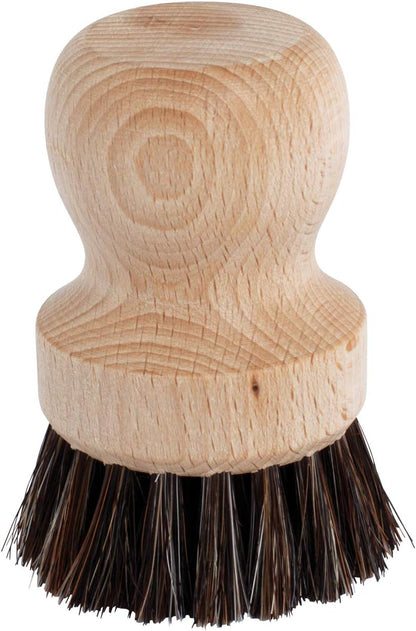Redecker Horsehair and Beechwood Coffee Filter Brush, Set of 2, Specially Designed for Scrubbing Filter Funnels of Coffee and Espresso Machines, Made in Germany