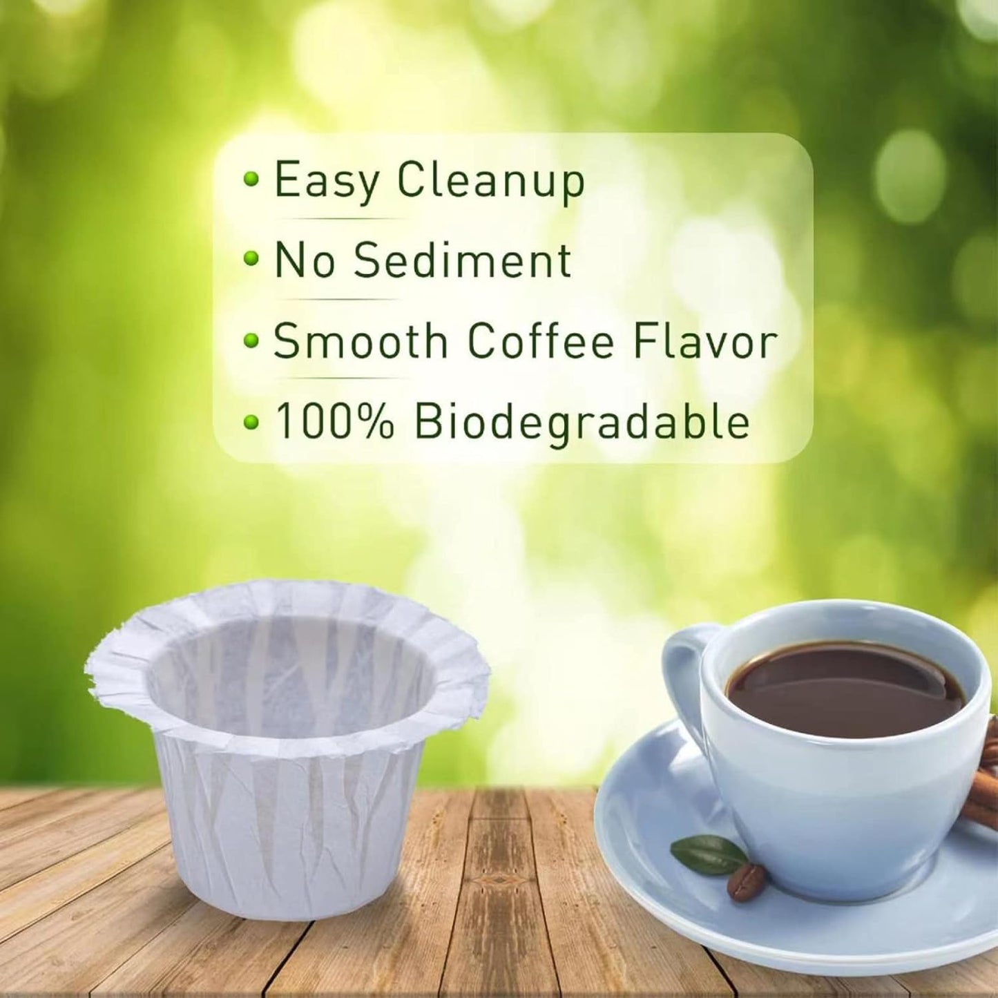 300 Count Paper Filters with 2 Pack Reusable K Cup Coffee Pods,Compatible with Keurig Single Serve Coffee Maker 2.0 & 1.0