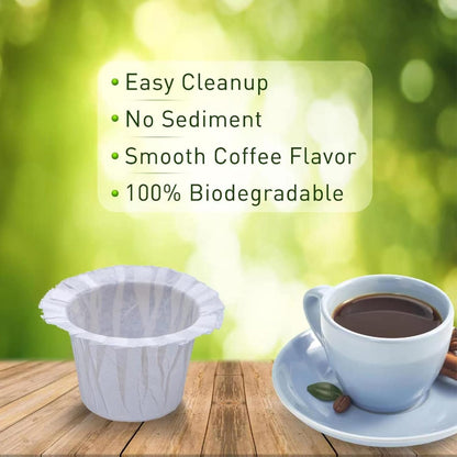 300 Count Paper Filters with 2 Pack Reusable K Cup Coffee Pods,Compatible with Keurig Single Serve Coffee Maker 2.0 & 1.0