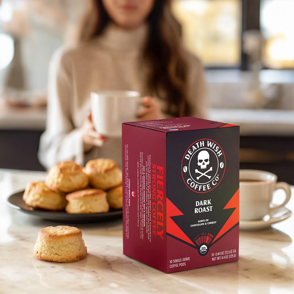 Death Wish Coffee, Dark Roast Pods 30 Count