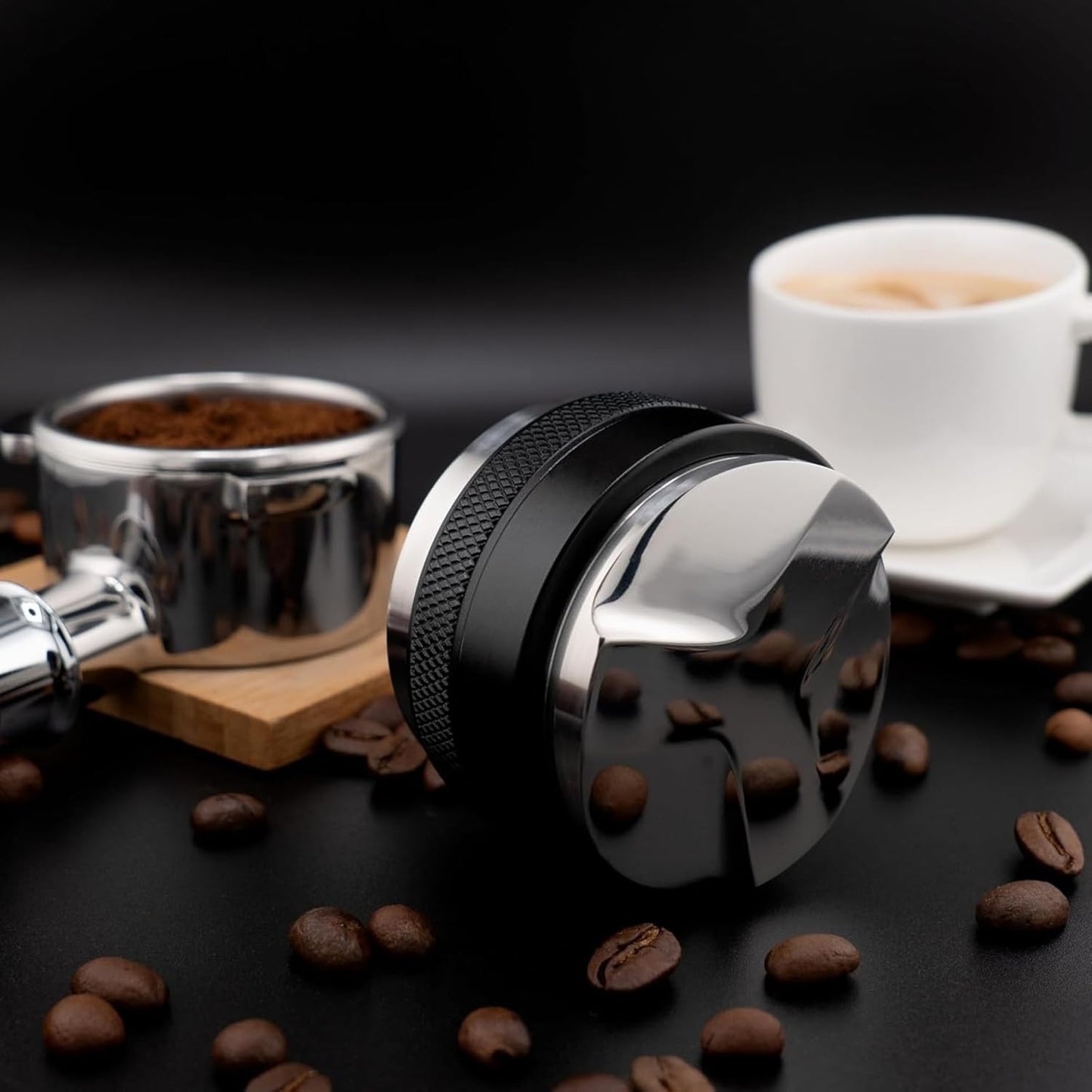 58mm Coffee Tamper and Distributor, Dual Head Coffee Leveler Fits for 58mm Portafilter, Adjustable Depth Espresso Hand Tampers, Professional Barista Espresso Distribution Tool