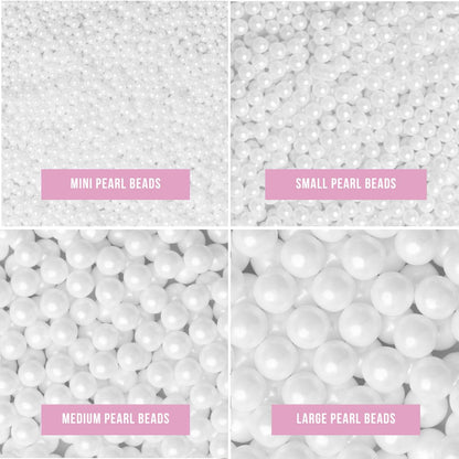 Sweets Indeed Sprinkles, White Sugar Pearl 4 Pack, 8.46 ounces, Edible Sprinkle Mix, Perfect for Cake Decorations, Baking, Ice Cream, Cookies, Cupcake Topper