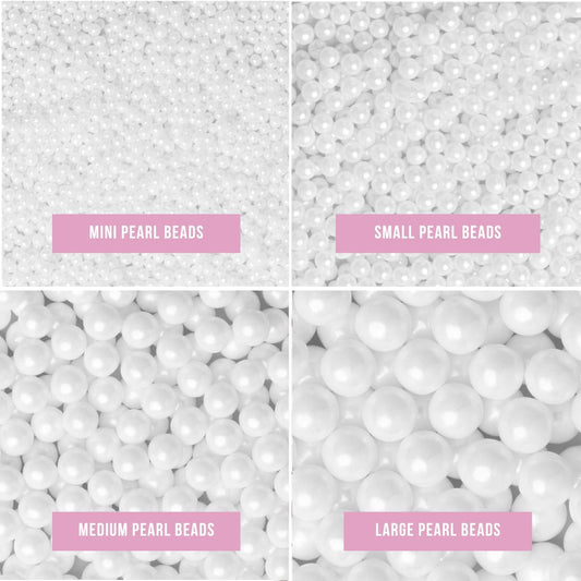Sweets Indeed Sprinkles, White Sugar Pearl 4 Pack, 8.46 ounces, Edible Sprinkle Mix, Perfect for Cake Decorations, Baking, Ice Cream, Cookies, Cupcake Topper